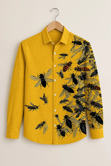 Men's Golden Swarm Designer Shirt