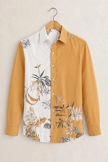 Mens' Golden Bloom Designer Shirt