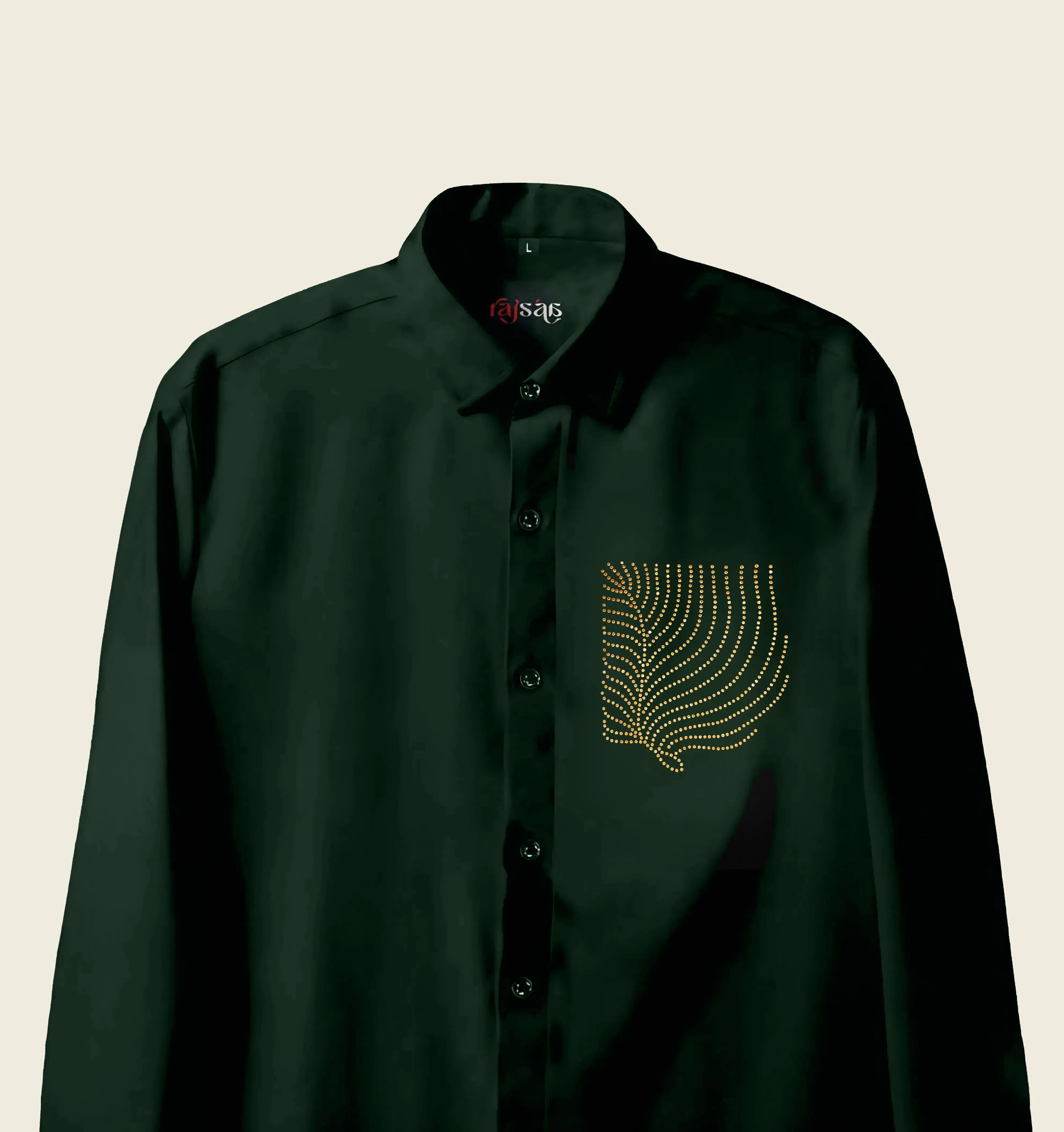 Men’s Dark Green Abstract Jarkan Shirt