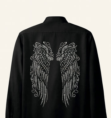 Men’s Black Angel Wings Jarkan Shirt