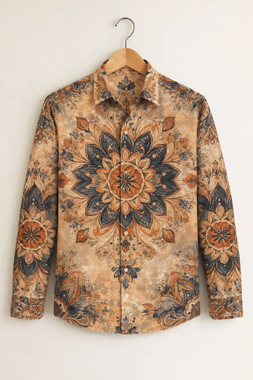 Men’s Ethnic Mandala Printed Shirt