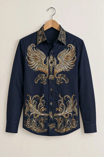 Men's Royal Phoenix Designer Shirt