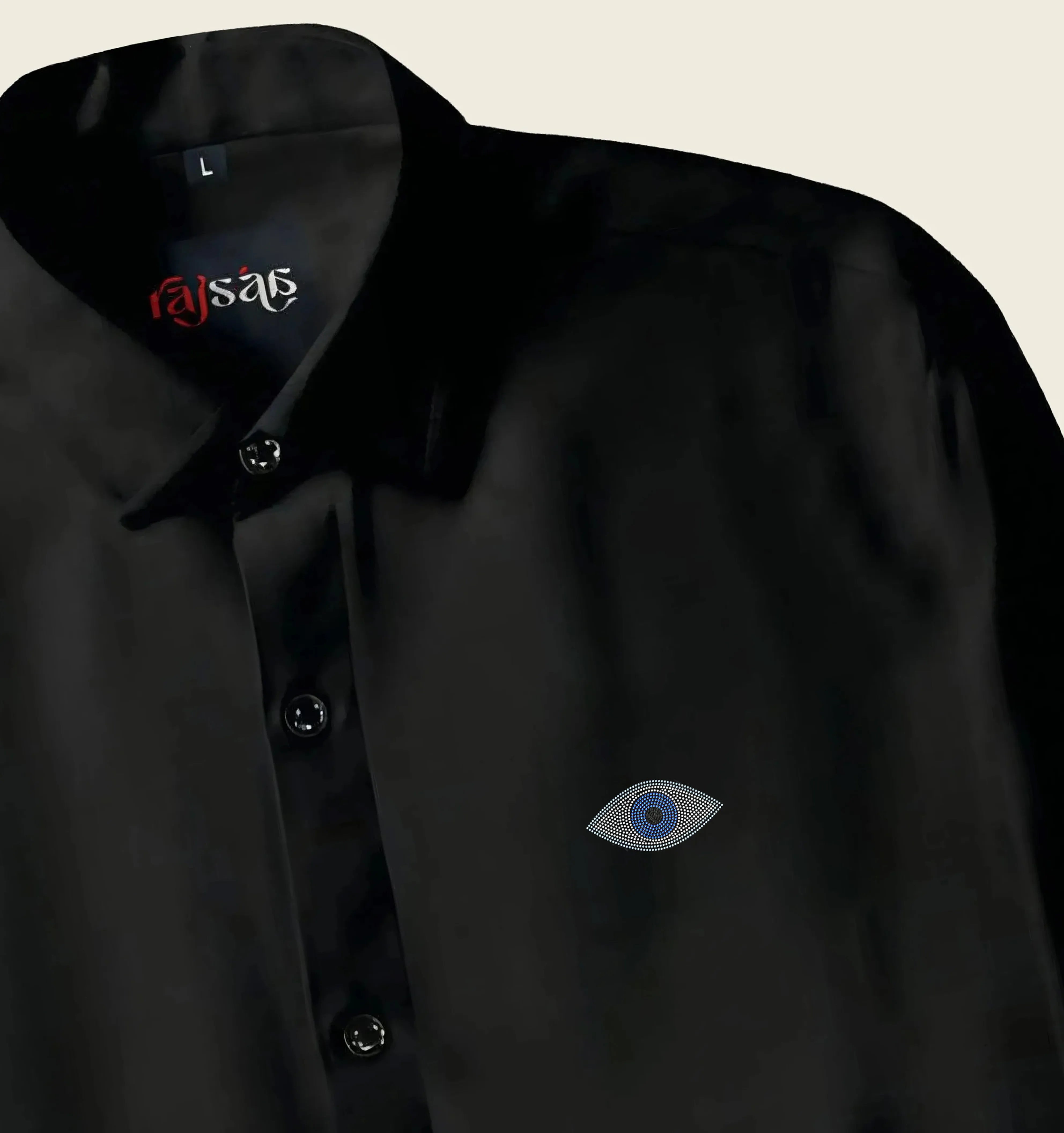 Men’s Evil Eye Embroidered Shirt