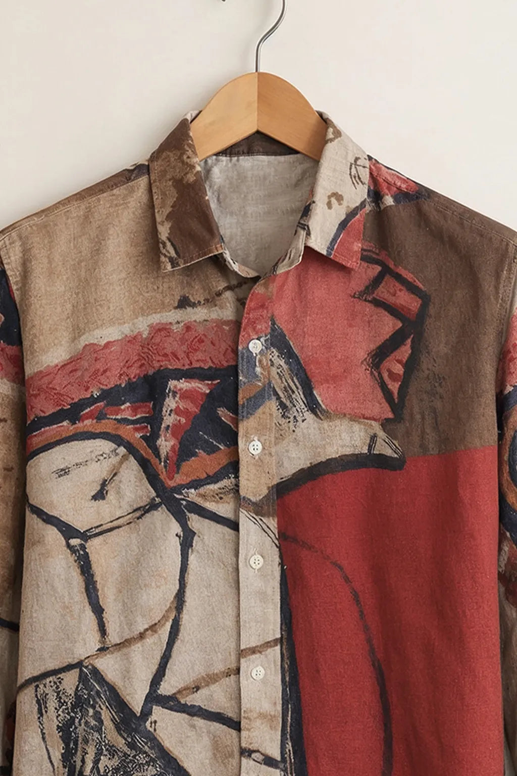 Brown & Rust Stylish Abstract Printed Shirt