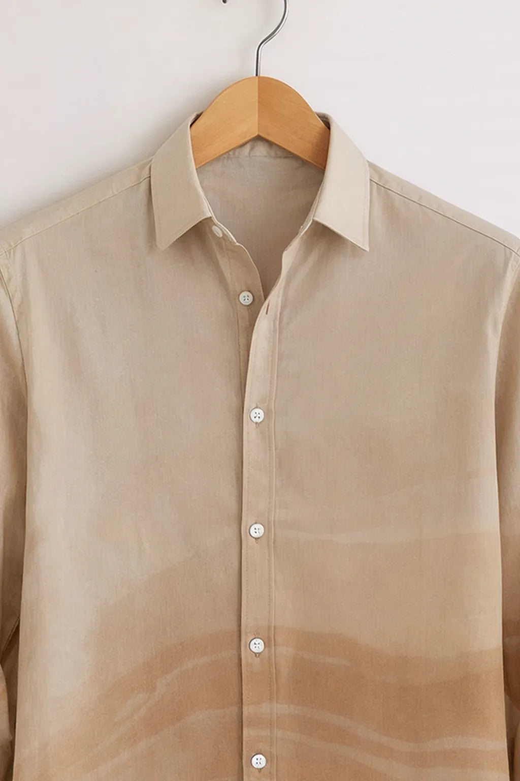Men’s Premium Beige Ombre Cotton Shirt