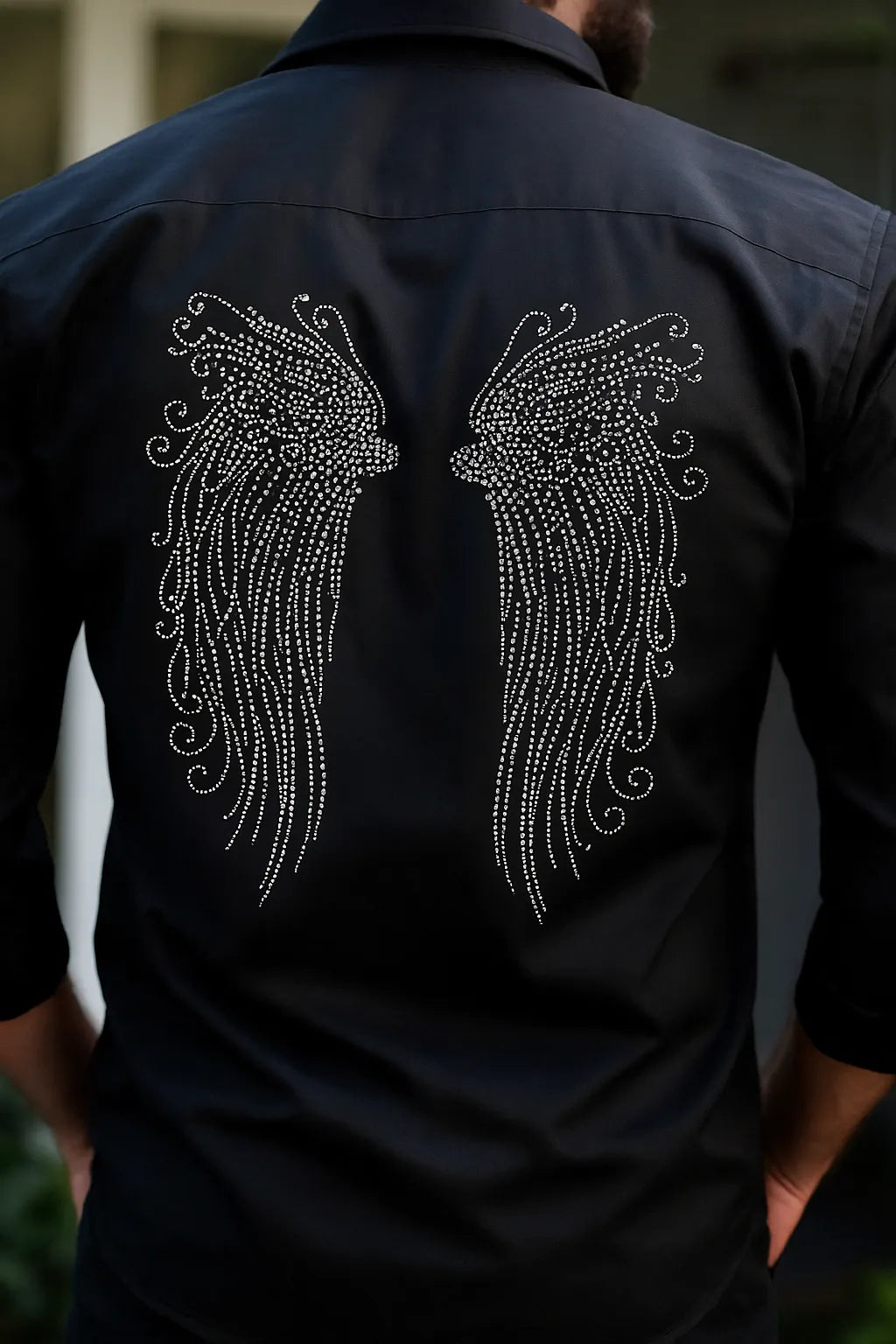 Men’s Black Angel Wings Jarkan Shirt
