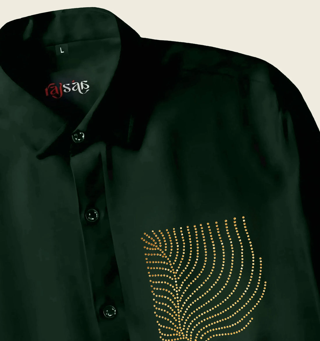 Men’s Dark Green Abstract Jarkan Shirt