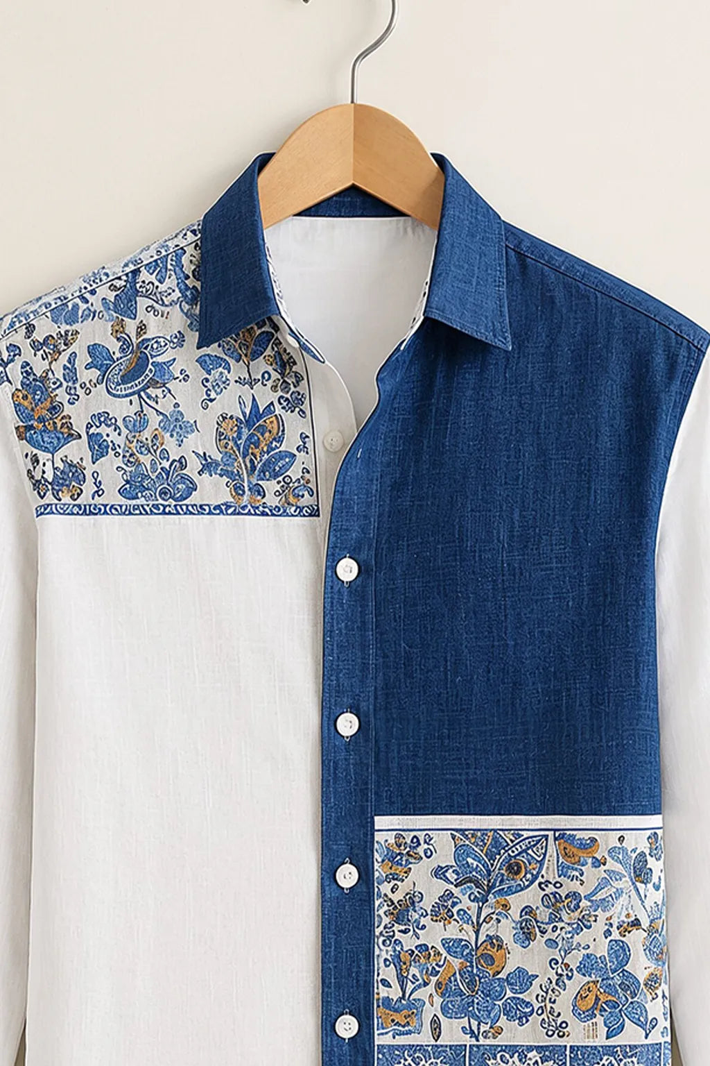 Men's Azure Mosaic Designer Shirt