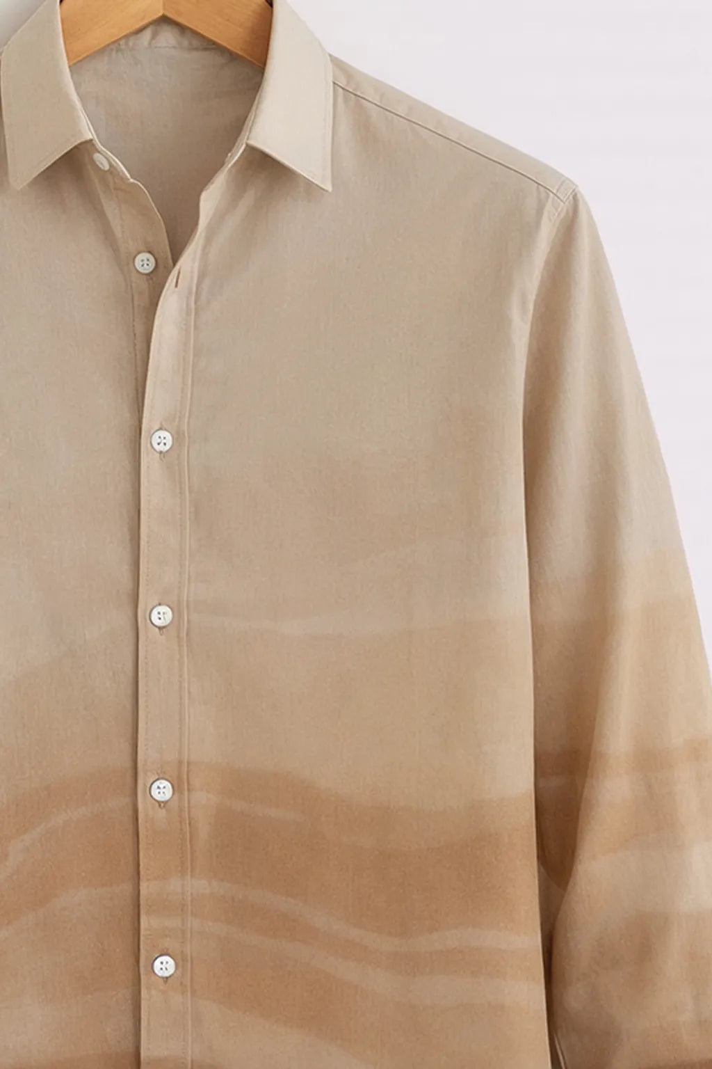Men’s Premium Beige Ombre Cotton Shirt