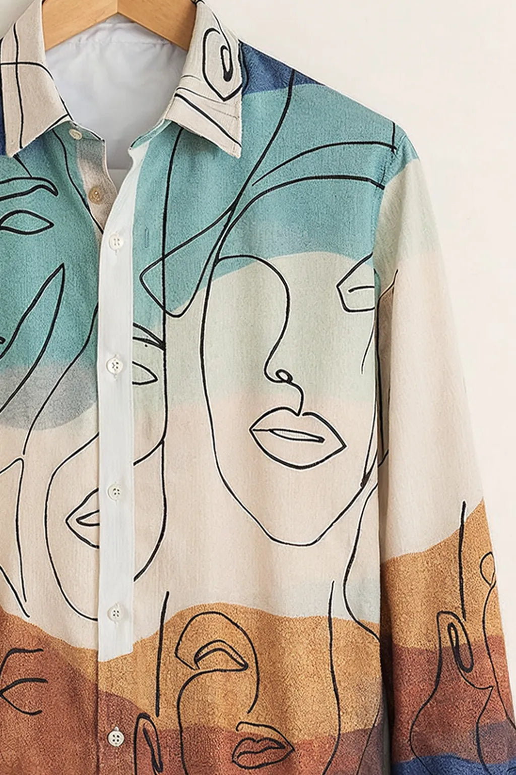 Men’s Premium Abstract Face Printed Shirt