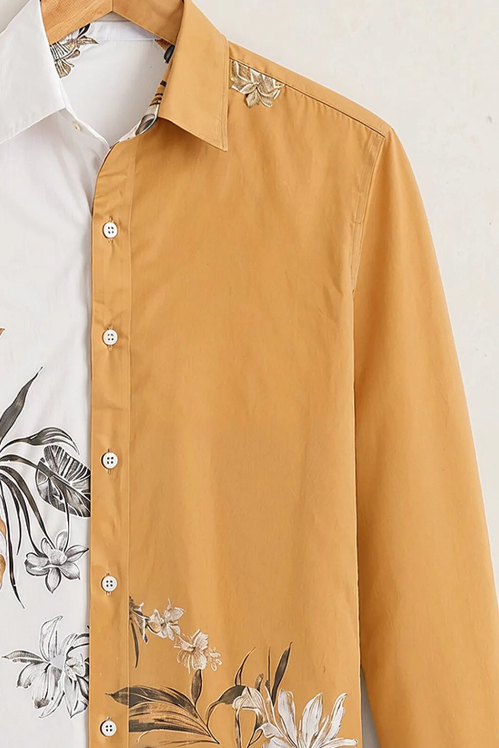 Mens' Golden Bloom Designer Shirt