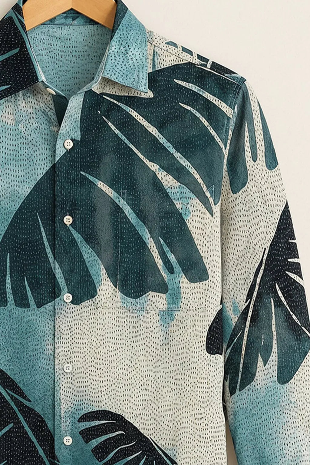 Men's Blue Palm Graphic Shirt