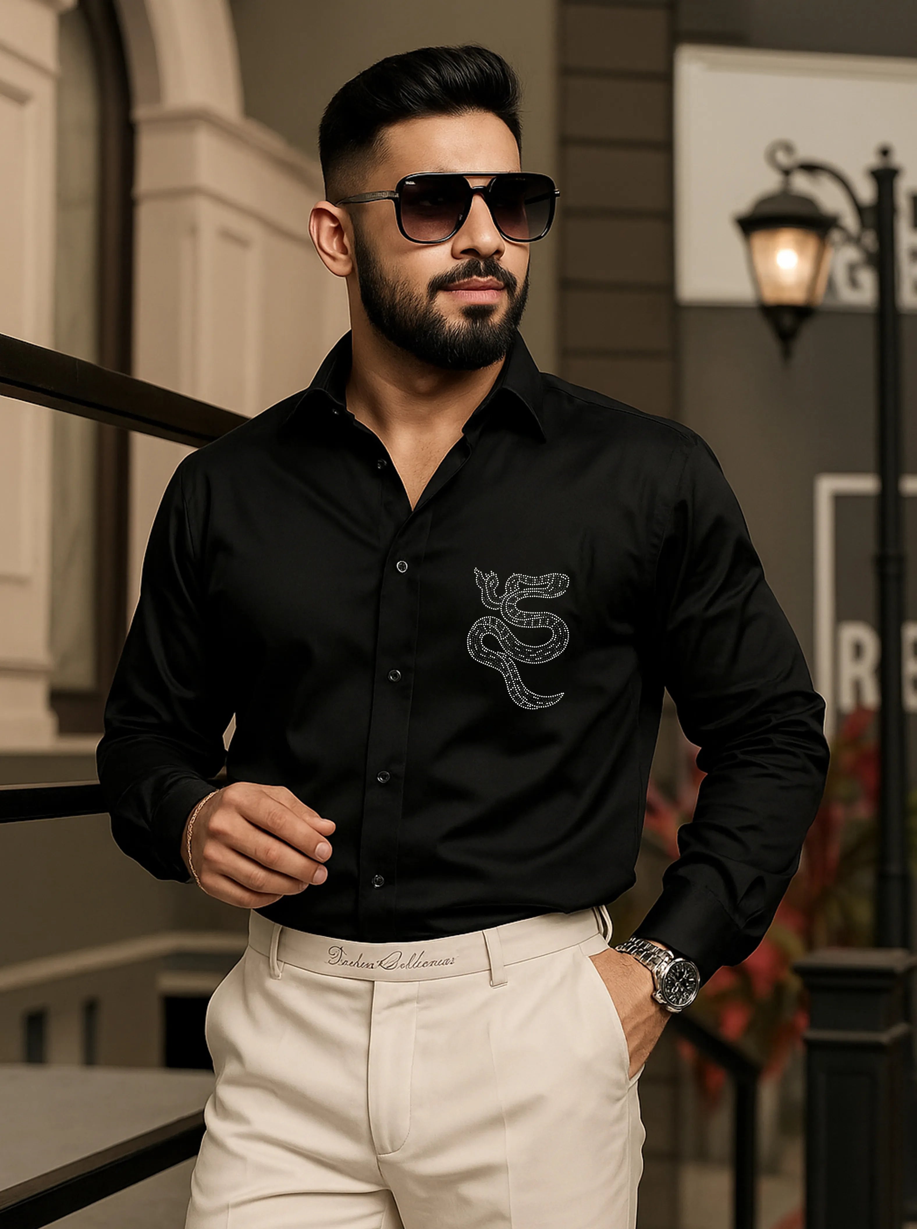 Men’s Black Snake Jarkan Shirt