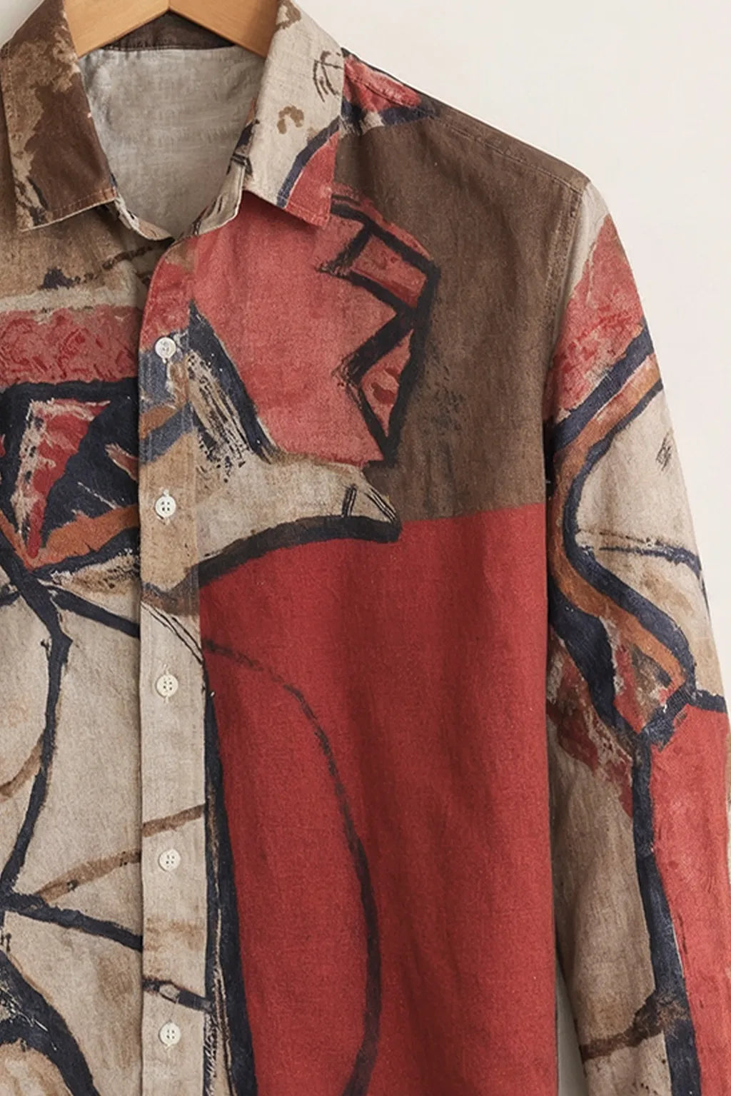 Brown & Rust Stylish Abstract Printed Shirt